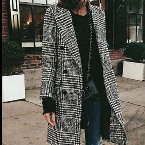 Black and white plaid jacket